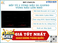 Bếp từ đôi Kocher DI-333Pro - Vùng nấu lớn nhỏ - Made in Korea 
